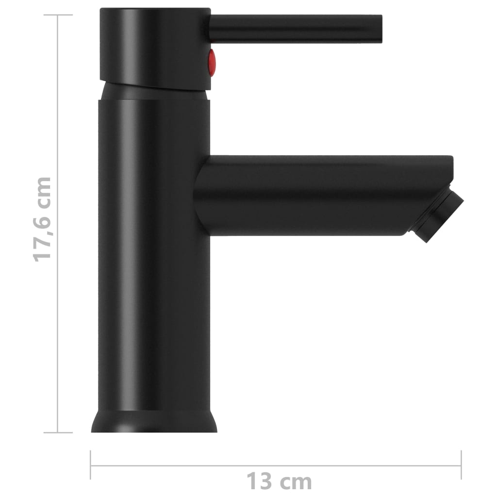 Kupaonska slavina za umivaonik crna 130 x 176 mm