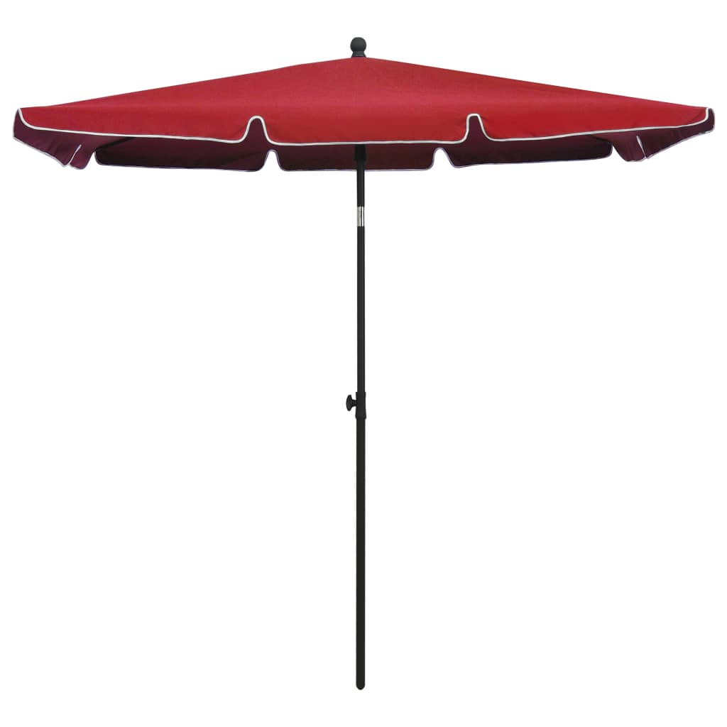 Vrtni suncobran sa šipkom 210 x 140 cm bordo