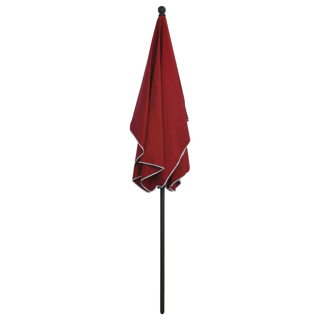 Vrtni suncobran sa šipkom 210 x 140 cm bordo