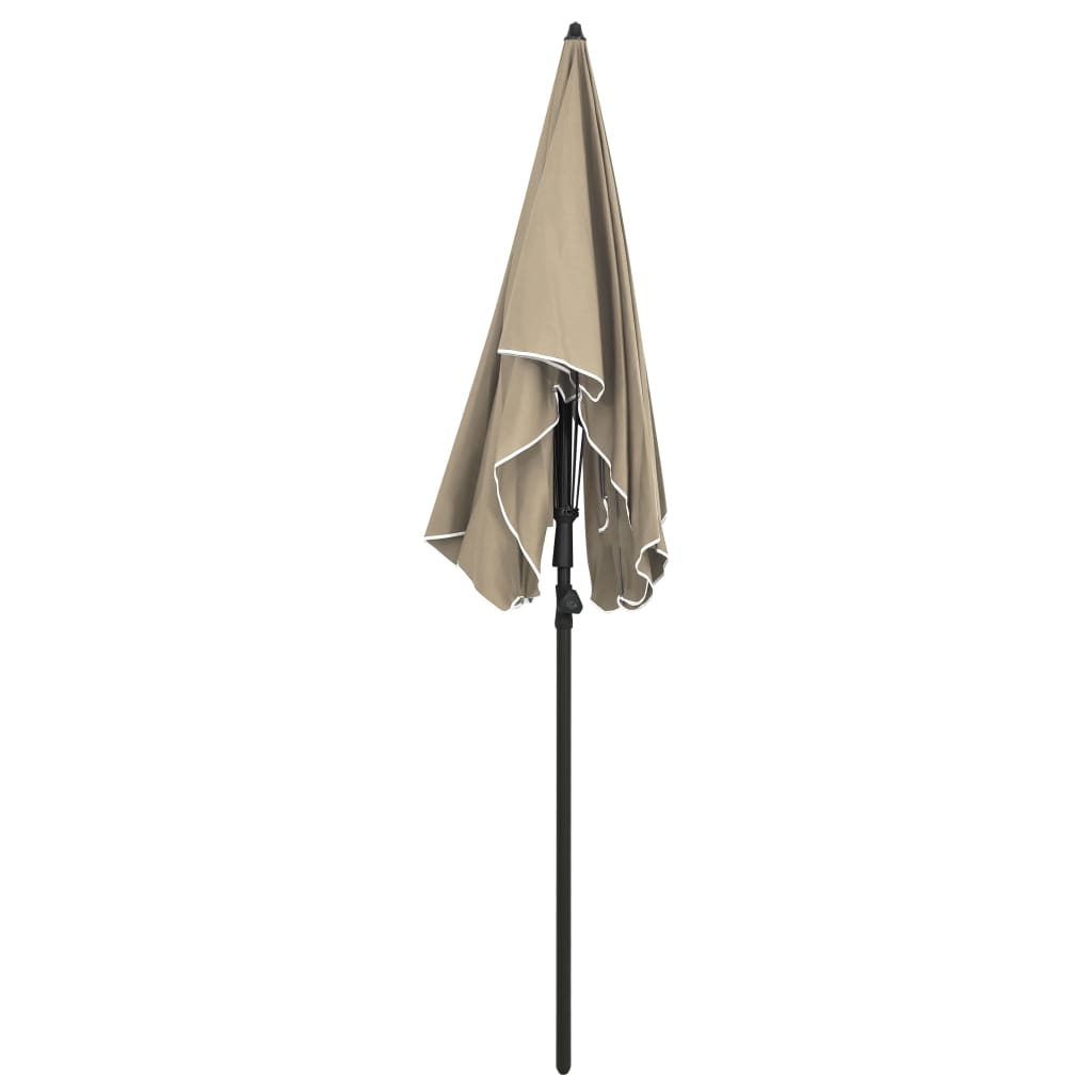 Vrtni suncobran sa stupom 200 x 130 cm smeđesivi