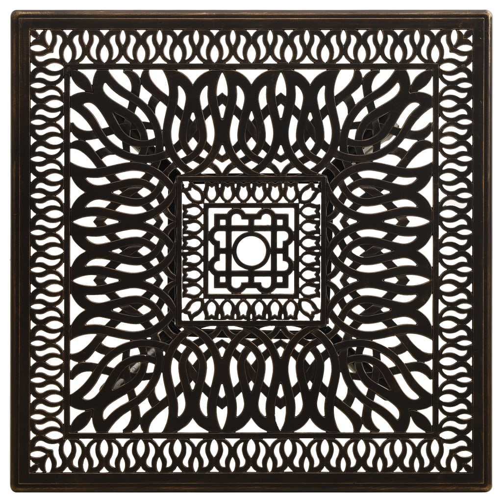 Vrtni stol brončani 90 x 90 x 73 cm od lijevanog aluminija