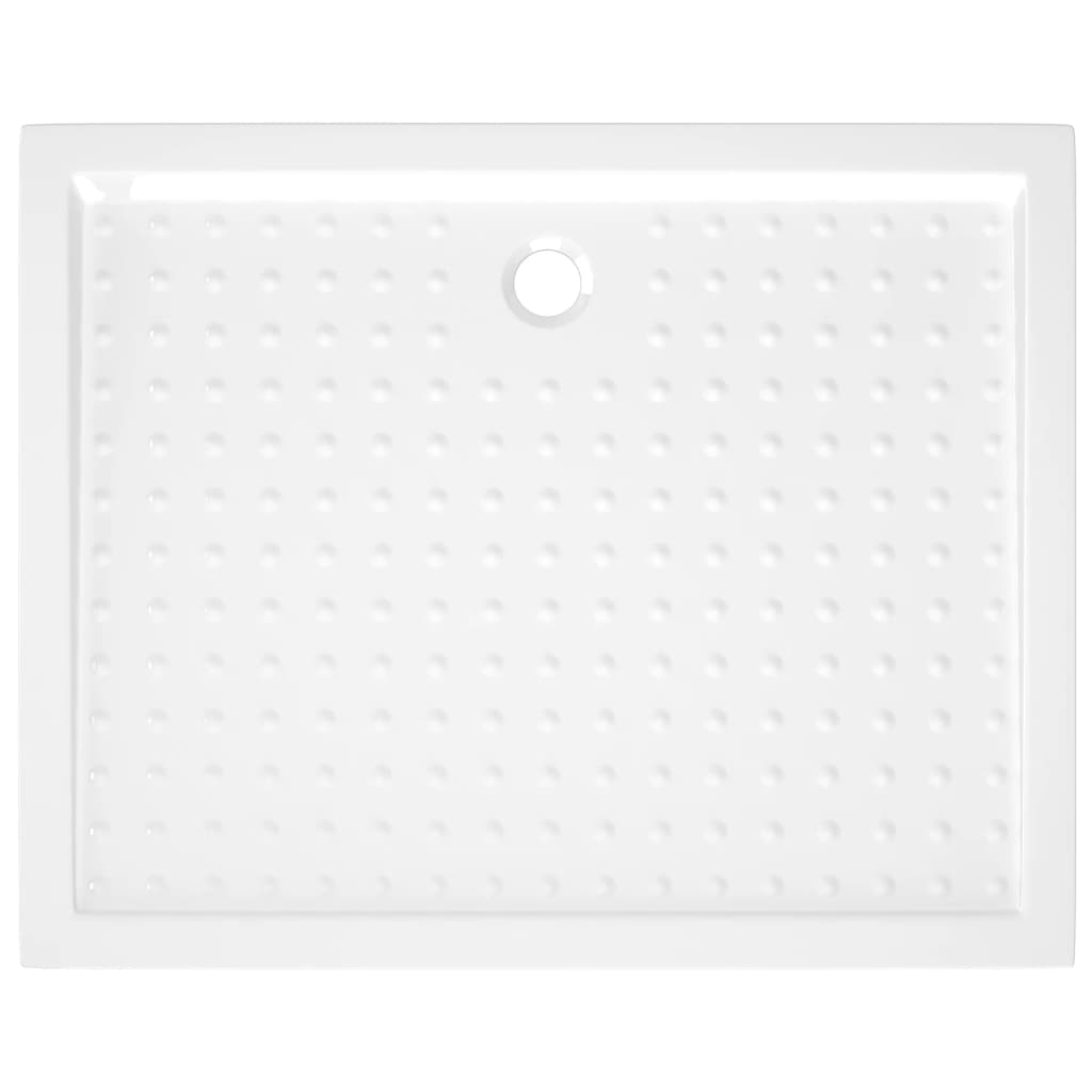Podloga za tuširanje s točkicama bijela 80 x 100 x 4 cm ABS