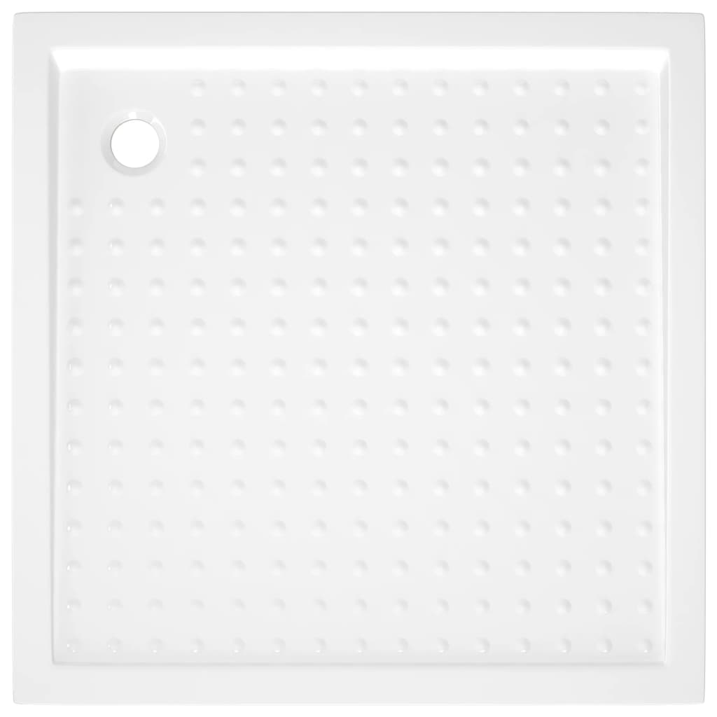 Podloga za tuširanje s točkicama bijela 90 x 90 x 4 cm ABS