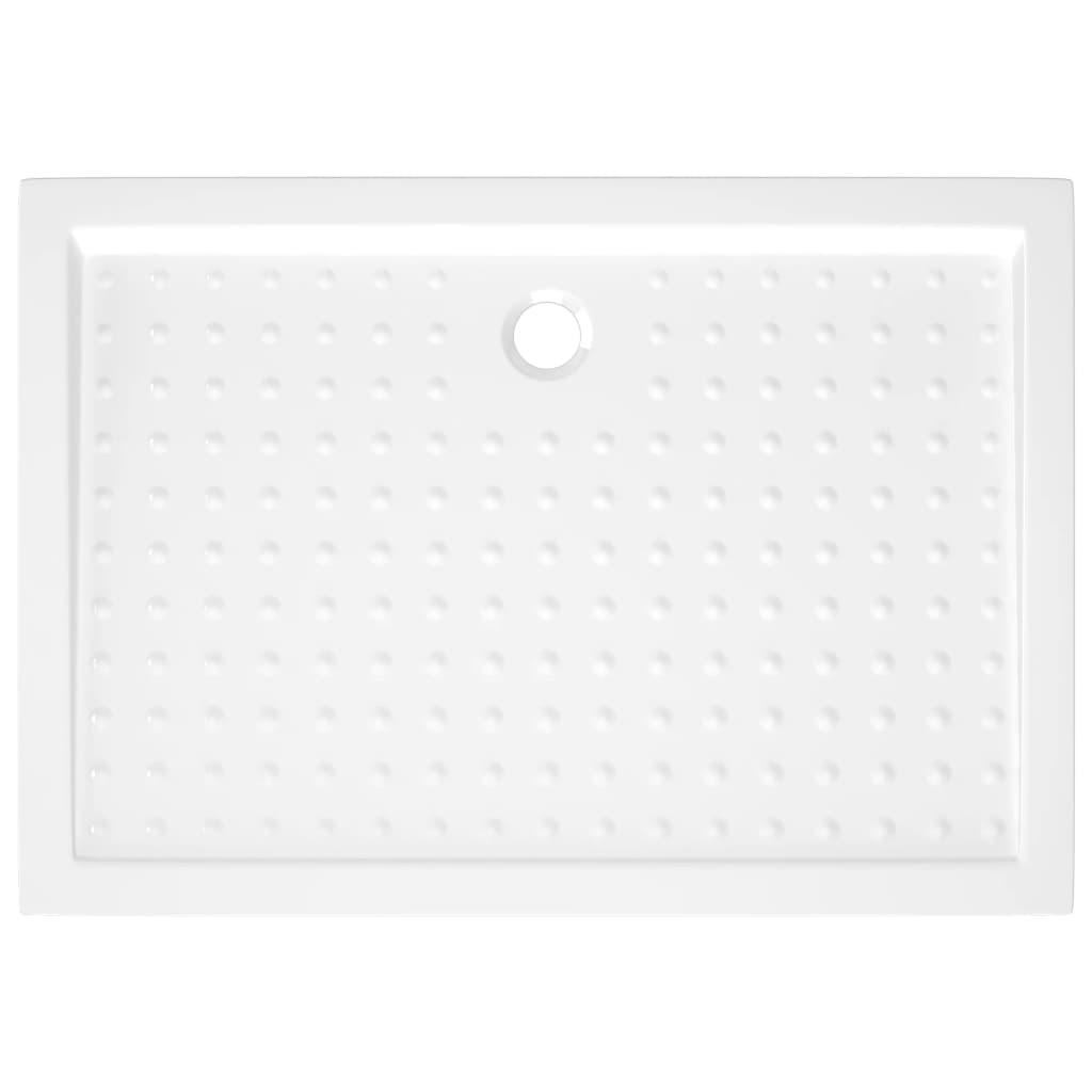 Podloga za tuširanje s točkicama bijela 70 x 100 x 4 cm ABS