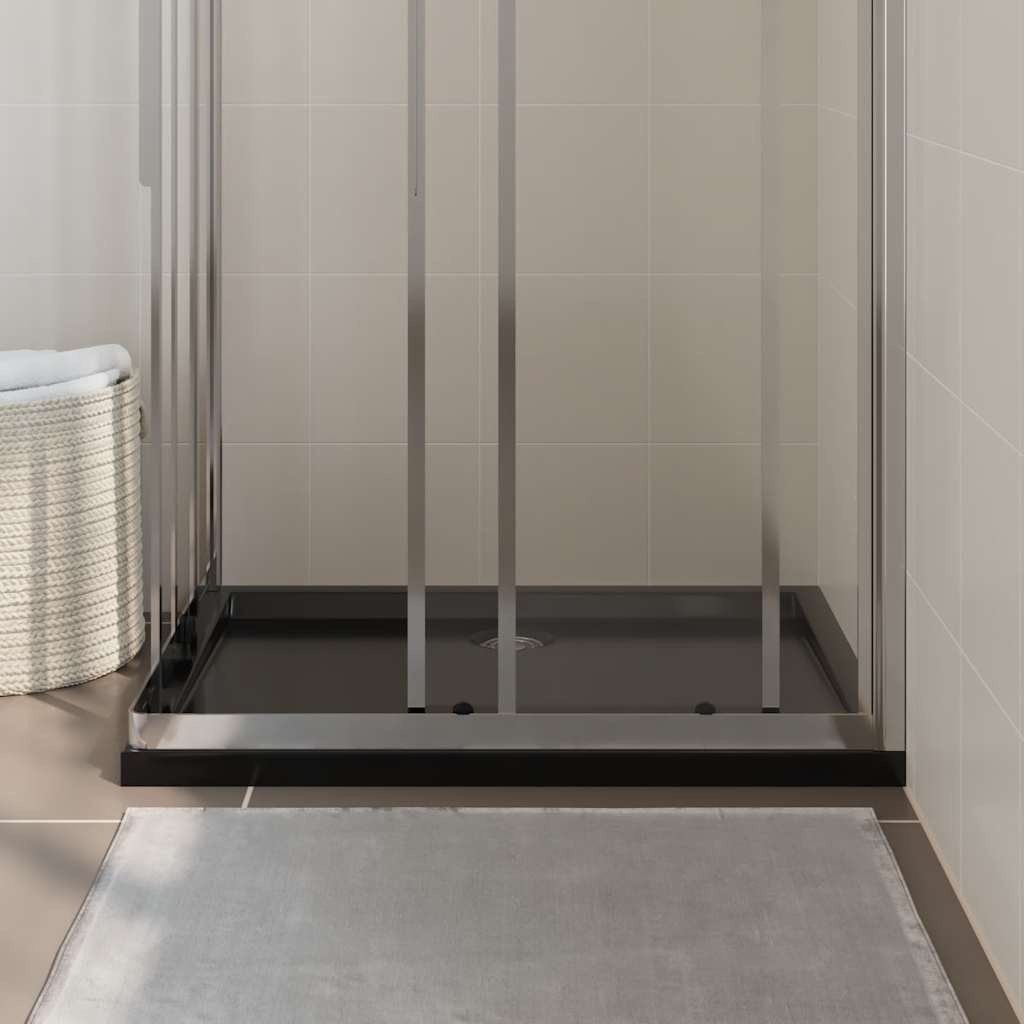 Pravokutna ABS tuš-kada crna 70 x 90 cm