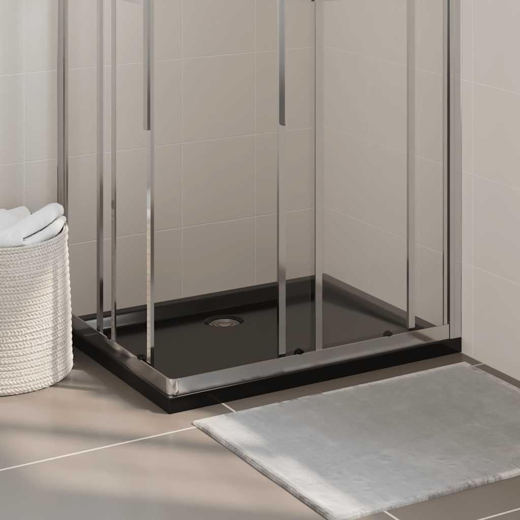 Pravokutna ABS tuš-kada crna 70 x 90 cm