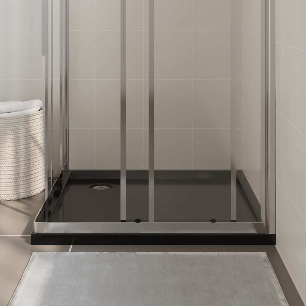 Četvrtasta tuš-kada ABS crna 90 x 90 cm