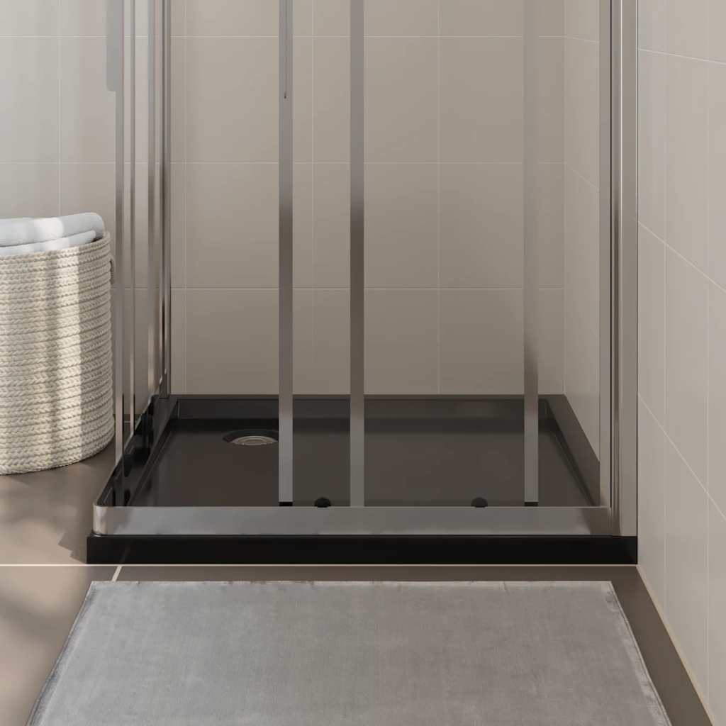 Četvrtasta tuš-kada ABS crna 80 x 80 cm
