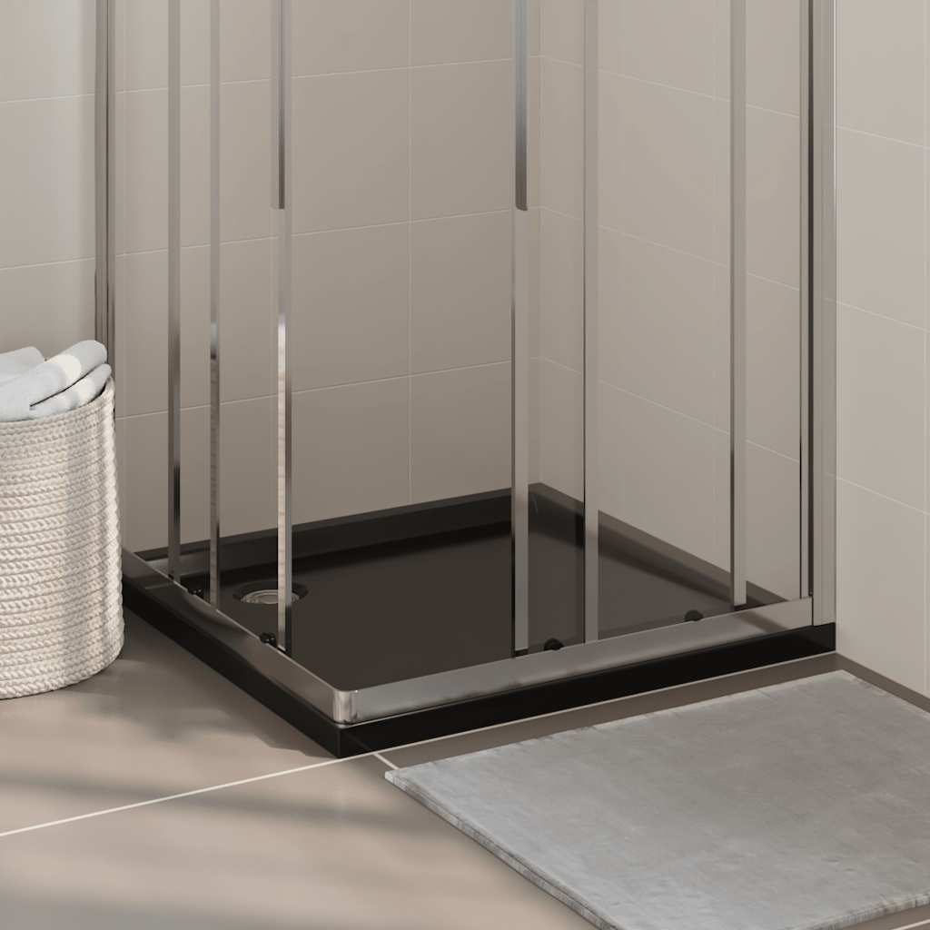 Četvrtasta tuš-kada ABS crna 80 x 80 cm