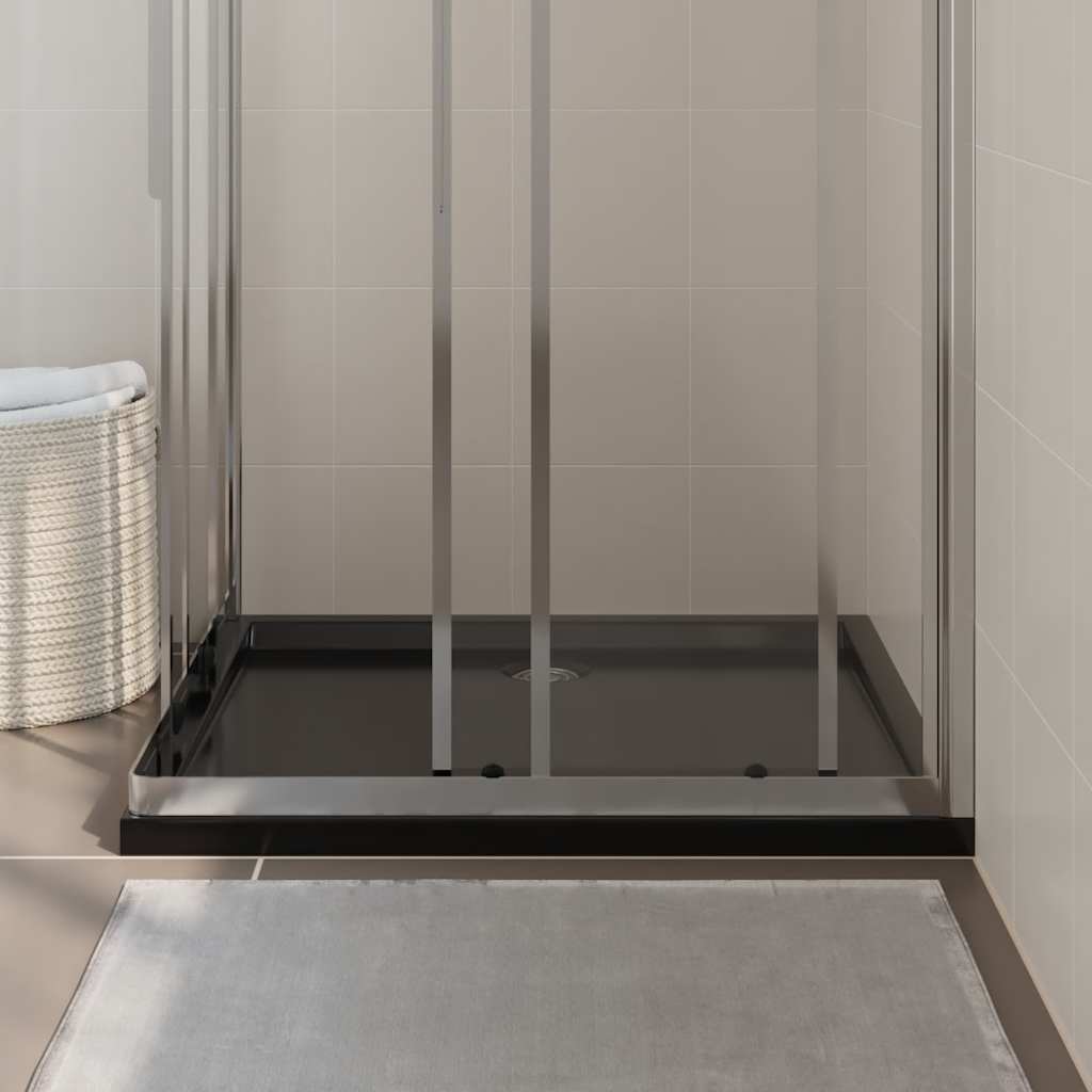 Pravokutna ABS tuš-kada crna 80 x 90 cm