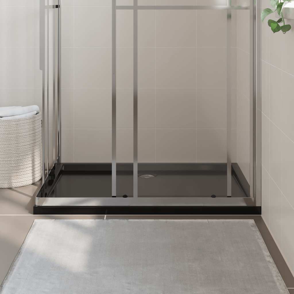 Pravokutna ABS tuš-kada crna 80 x 110 cm