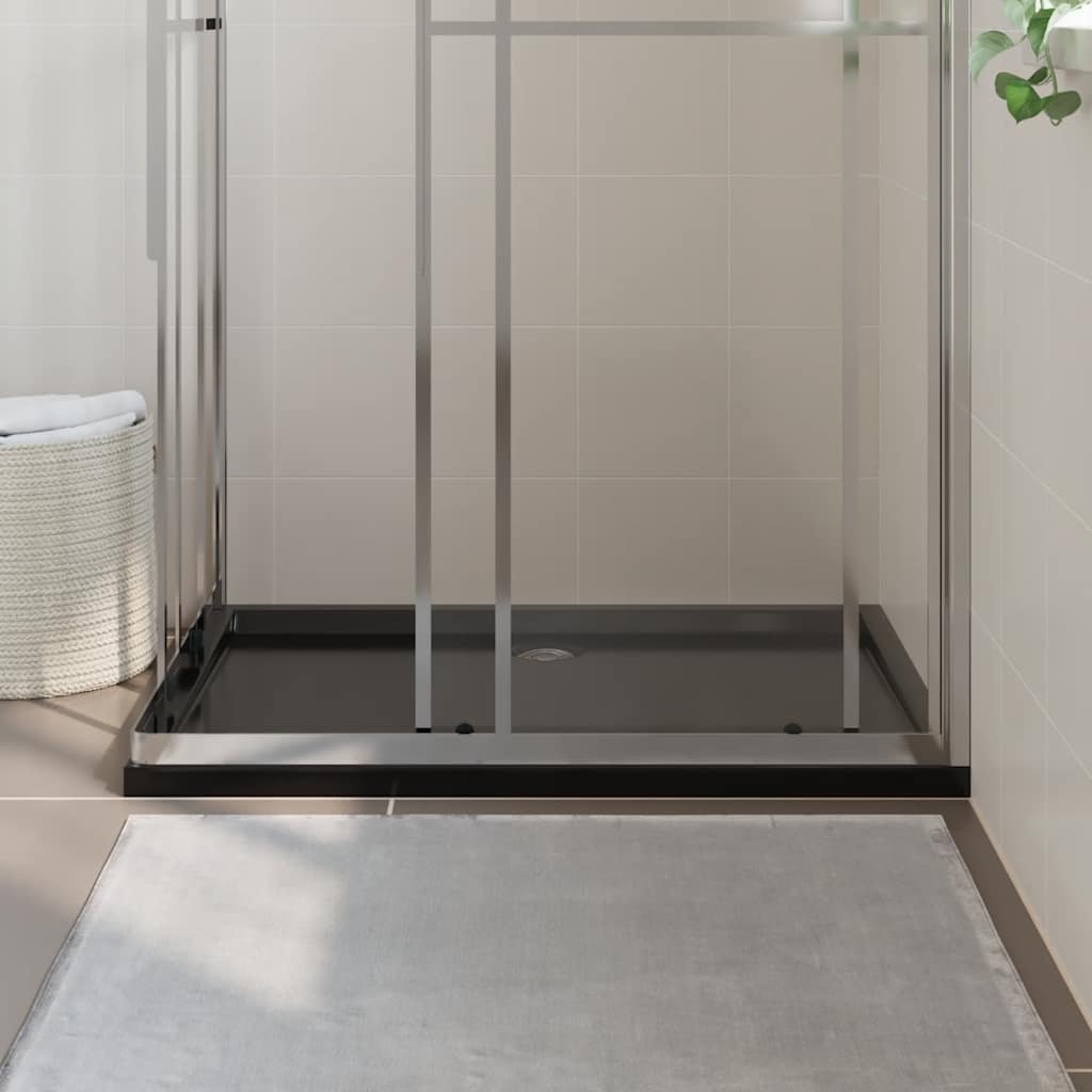 Pravokutna ABS tuš-kada crna 80 x 120 cm
