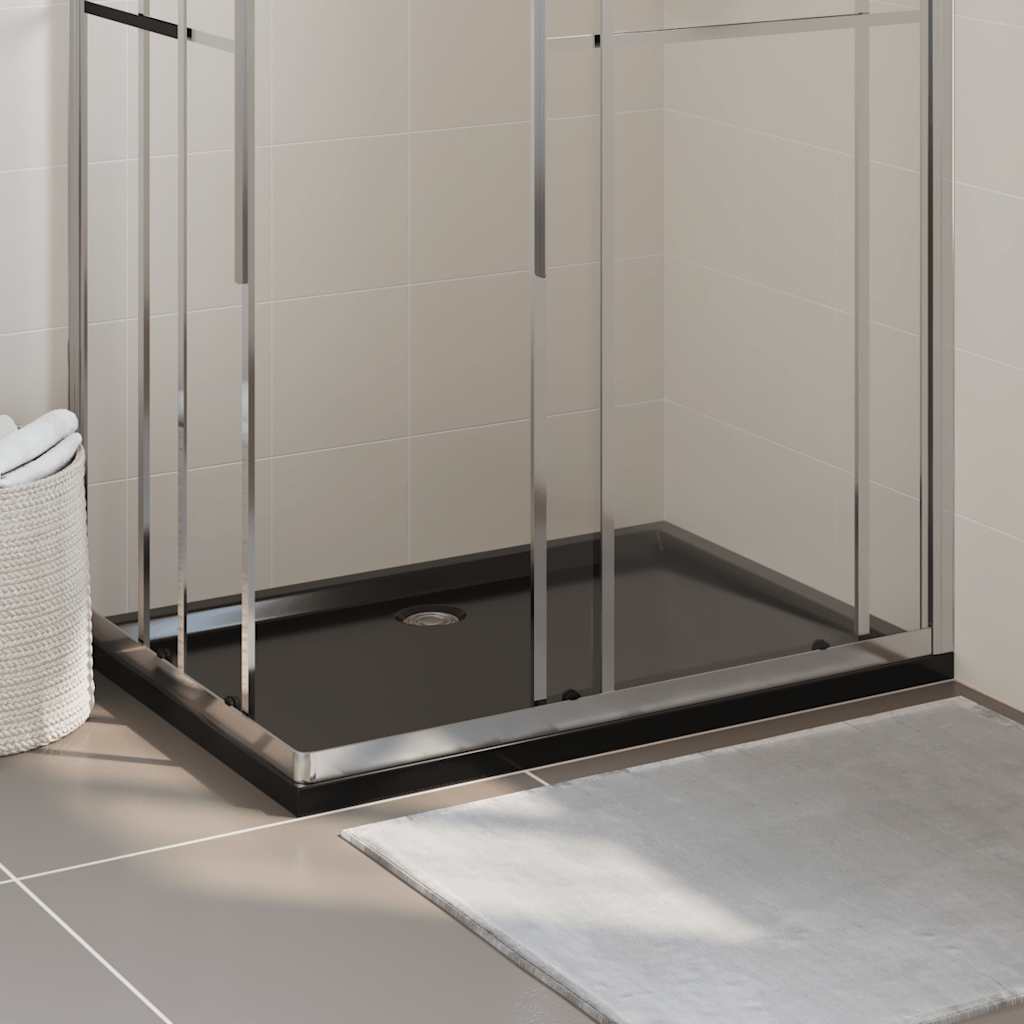 Pravokutna ABS tuš-kada crna 80 x 120 cm