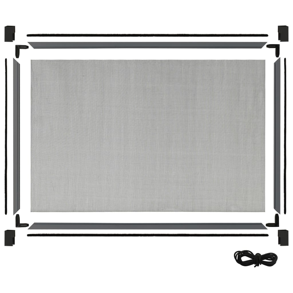 Proširivi zaslon protiv insekata antracit (75 - 143) x 50 cm