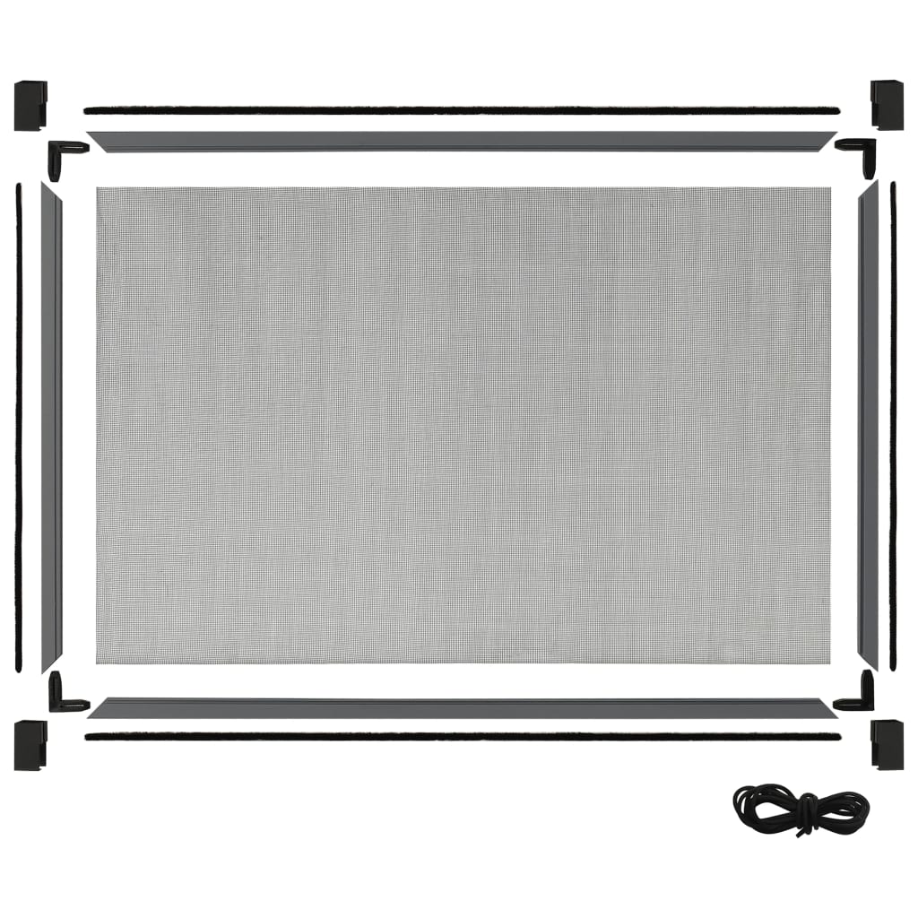 Proširivi zaslon protiv insekata antracit (100 - 193) x 75 cm