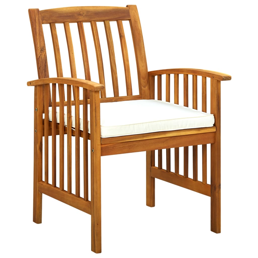 3058091  9 Piece Garden Dining Set with Cushions Solid Acacia Wood (45963+312128+2x312129)