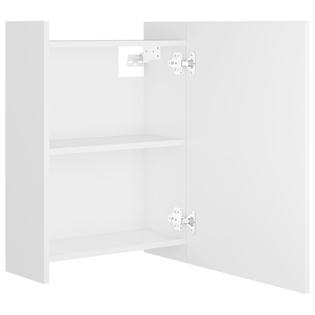 Kupaonski ormarić s ogledalom bijeli 62,5 x 20,5 x 64 cm drveni