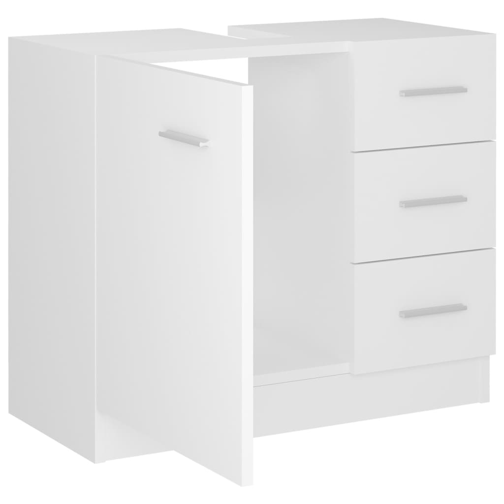 Ormarić za umivaonik bijeli 63 x 30 x 54 cm konstruirano drvo