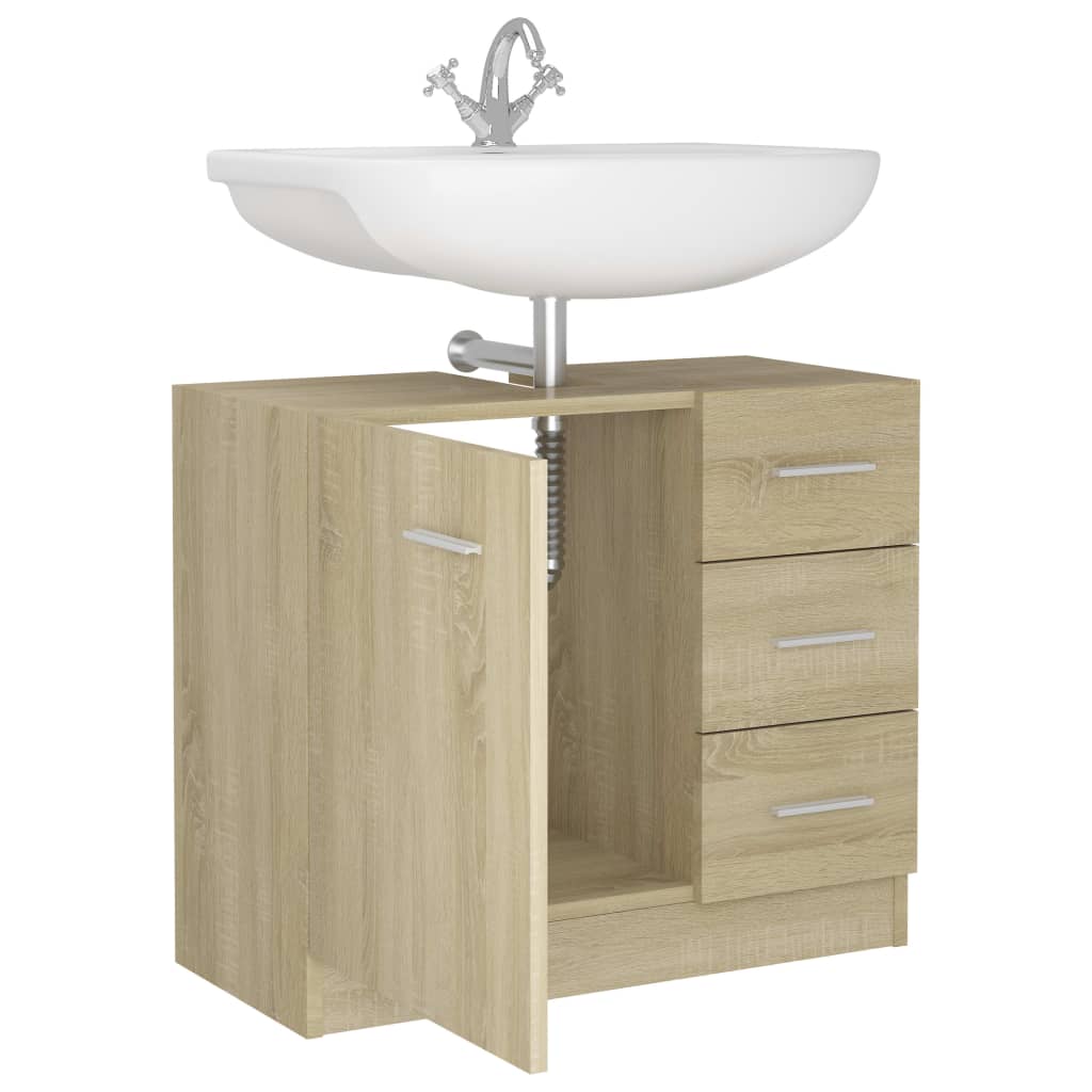 Ormarić za umivaonik boja hrasta 63x30x54 cm konstruirano drvo