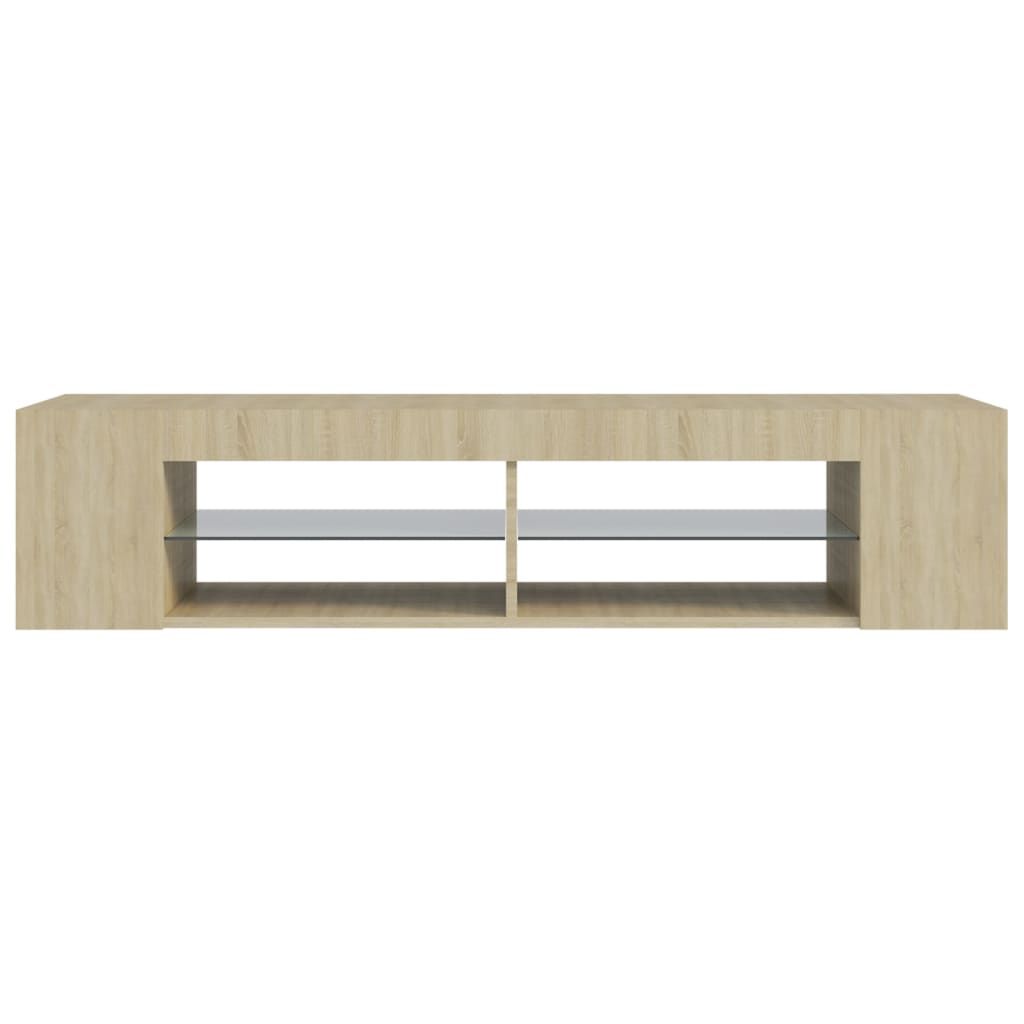 TV ormarić s LED svjetlima boja hrasta sonome 135 x 39 x 30 cm