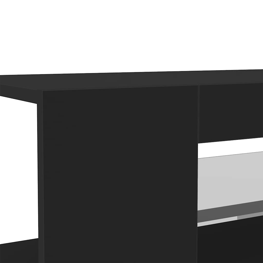 TV ormarić s LED svjetlima crni 90 x 39 x 30 cm