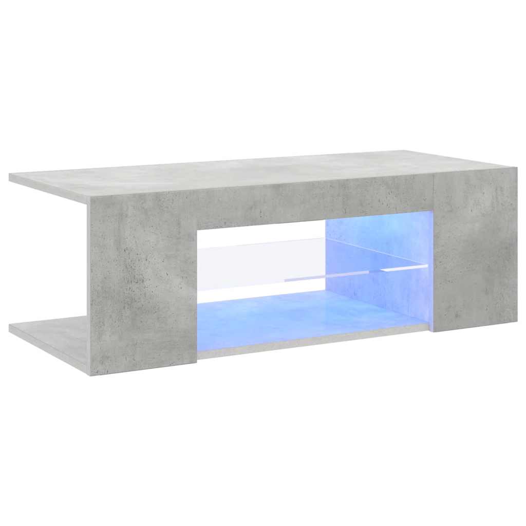 TV ormarić s LED svjetlima siva boja betona 90 x 39 x 30 cm