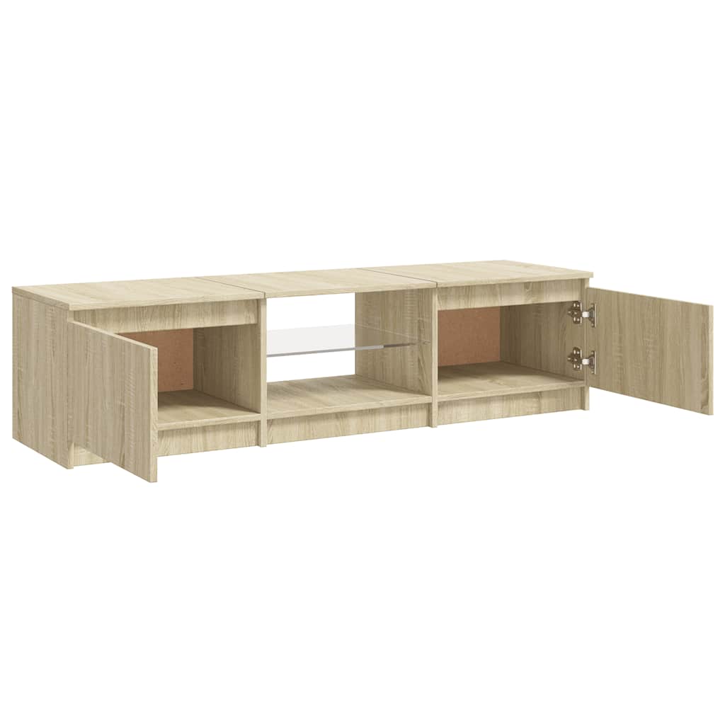 TV ormarić s LED svjetlima boja hrasta sonome 140x40x36 cm