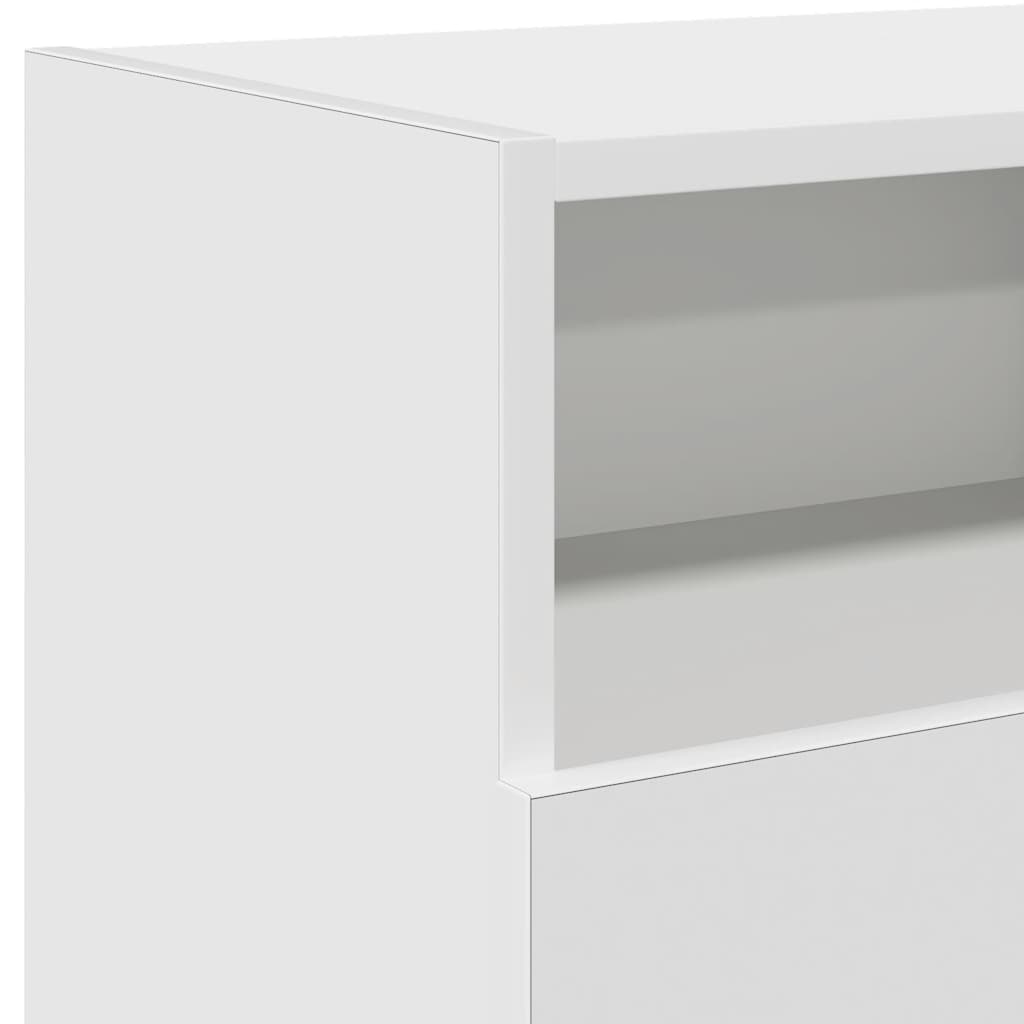 TV ormarić s LED svjetlima bijeli 120 x 30 x 50 cm