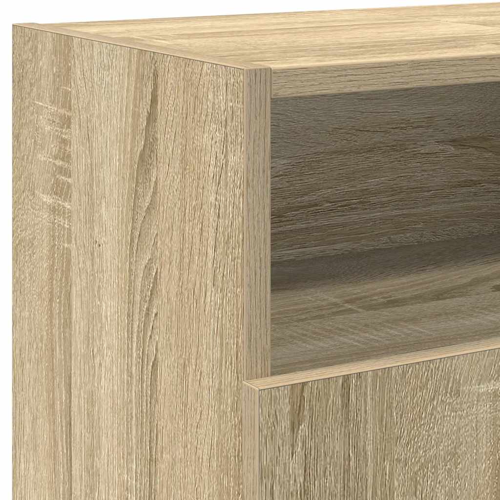 TV ormarić s LED svjetlima boja hrasta sonome 120 x 30 x 50 cm