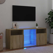 TV ormarić s LED svjetlima boja hrasta sonome 120 x 30 x 50 cm