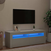 TV ormarić s LED svjetlima bijeli 120 x 35 x 40 cm