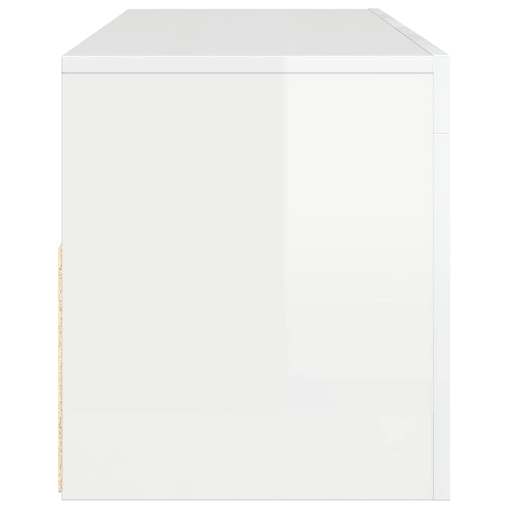 TV ormarić s LED svjetlima visoki sjaj bijeli 120 x 35 x 40 cm