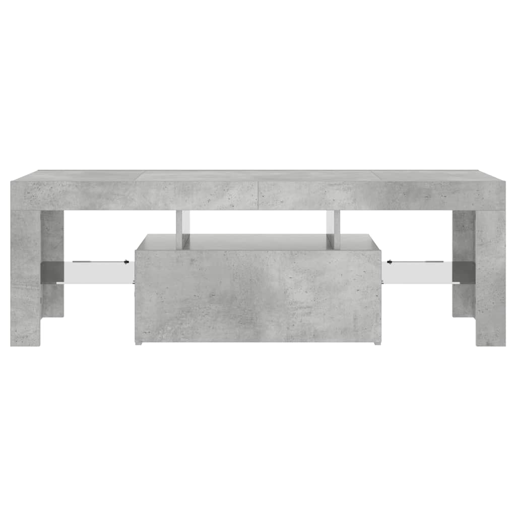 TV ormarić s LED svjetlima siva boja betona 120 x 35 x 40 cm