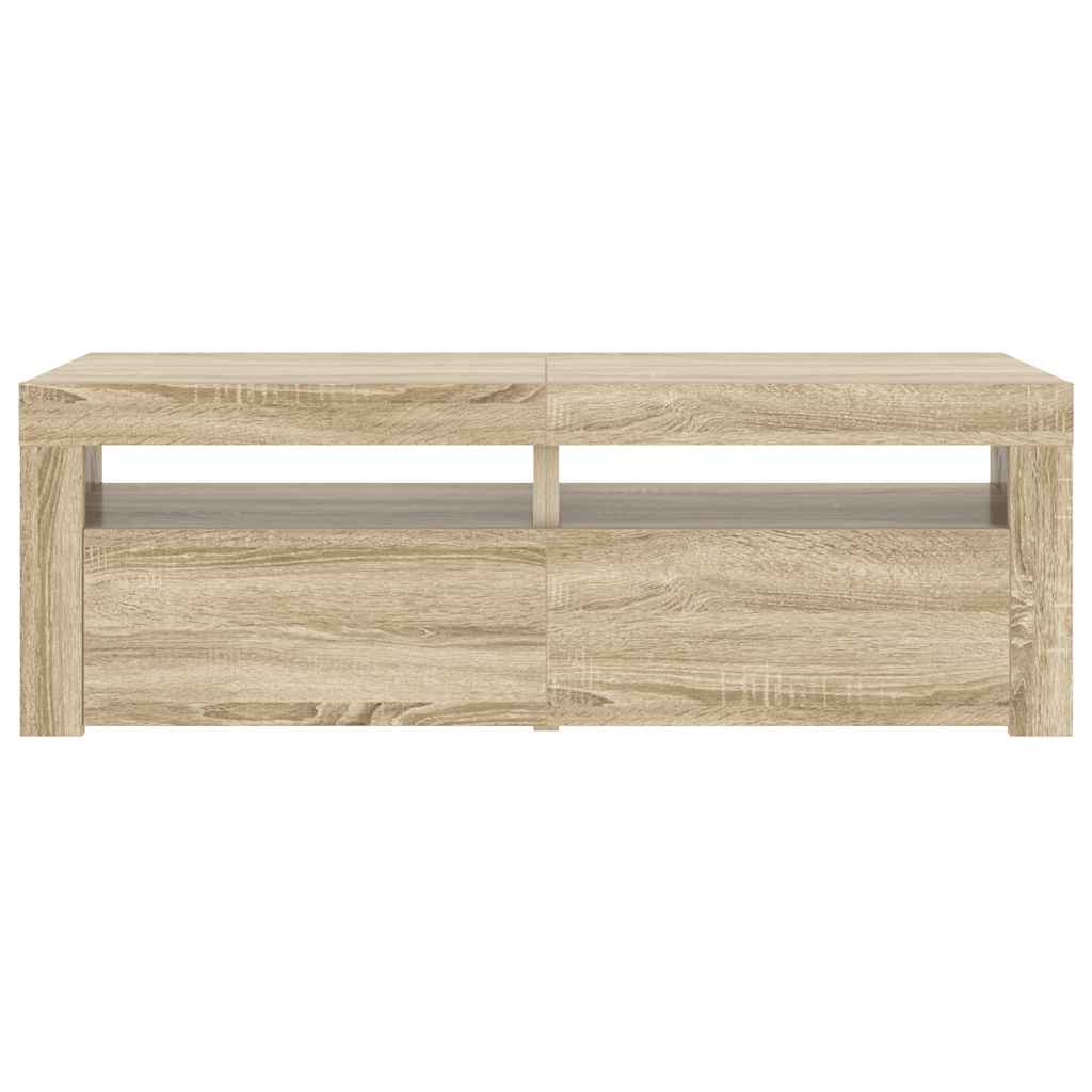 TV ormarić s LED svjetlima boja hrasta sonome 120 x 35 x 40 cm