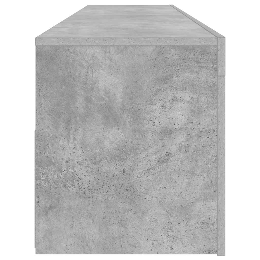 TV ormarić s LED svjetlima siva boja betona 120 x 35 x 40 cm