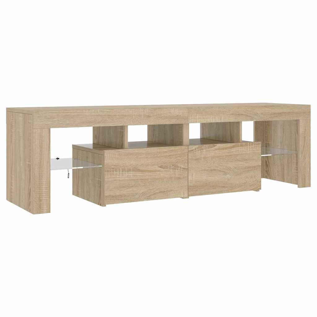 TV ormarić s LED svjetlima boja hrasta sonome 140x36,5x40 cm
