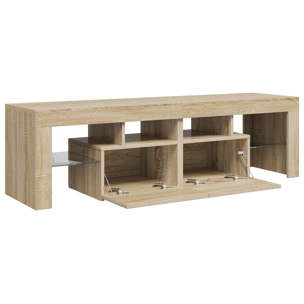 TV ormarić s LED svjetlima boja hrasta sonome 140x36,5x40 cm
