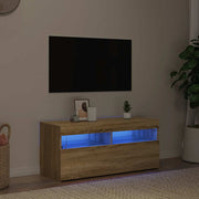 TV ormarić s LED svjetlima boja hrasta sonome 90x35x40 cm