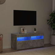 TV ormarić s LED svjetlima siva boja betona 90x35x40 cm