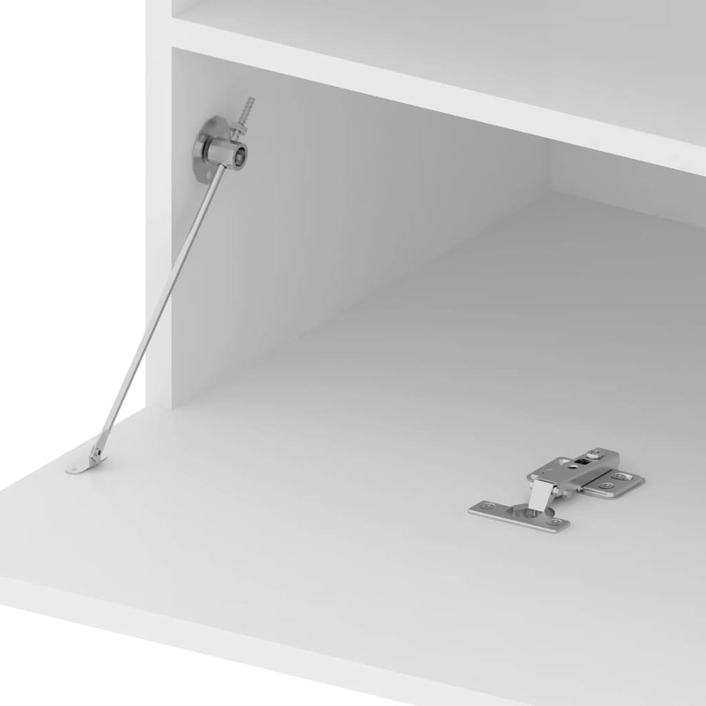 TV ormarić s LED svjetlima visoki sjaj bijeli 75 x 35 x 40 cm
