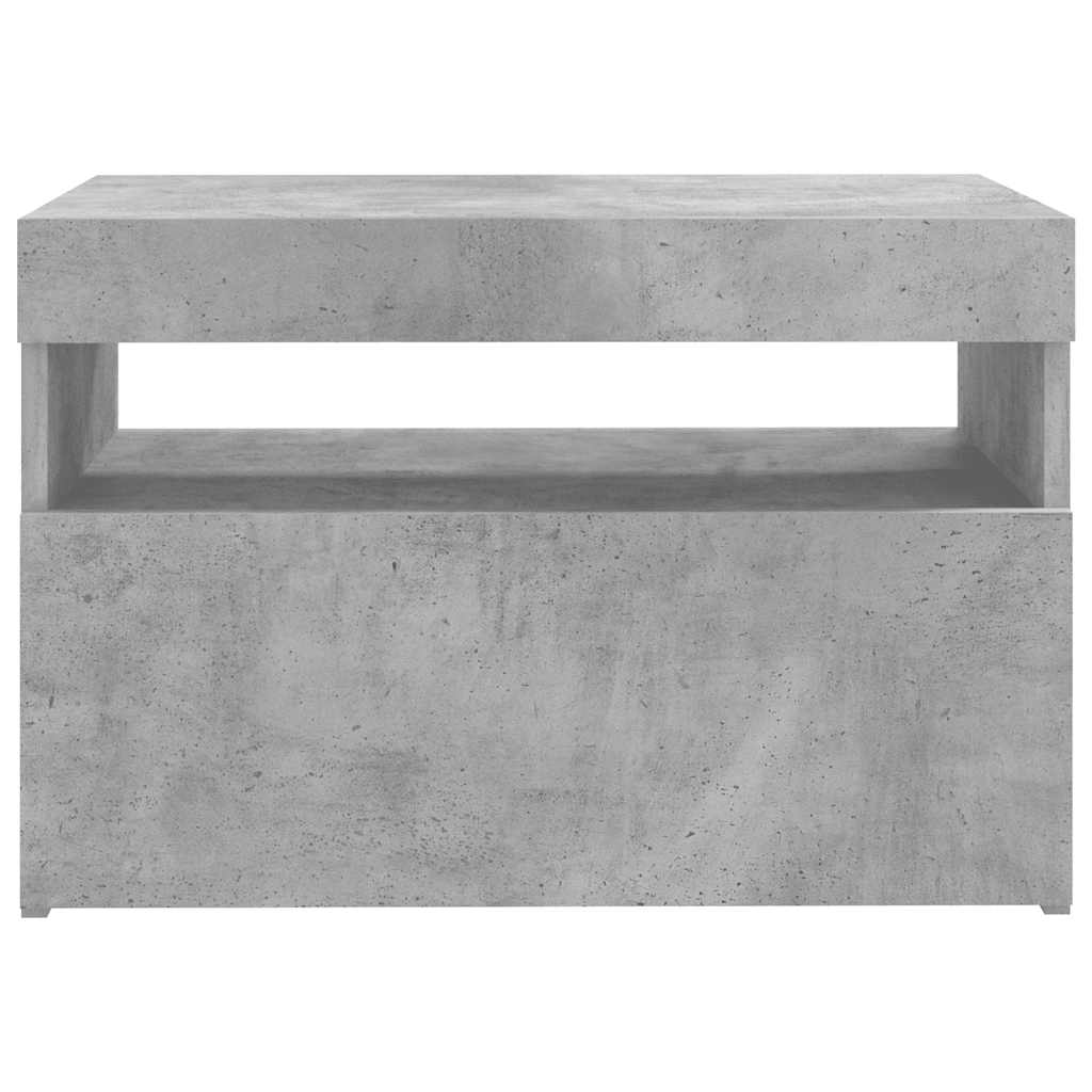 TV ormarić s LED svjetlima siva boja betona 60x35x40 cm