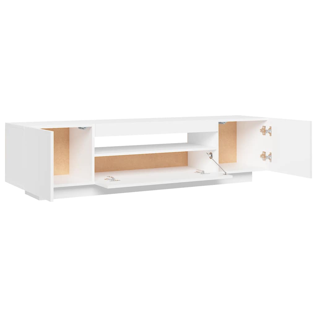 TV ormarić s LED svjetlima bijeli 160 x 35 x 40 cm