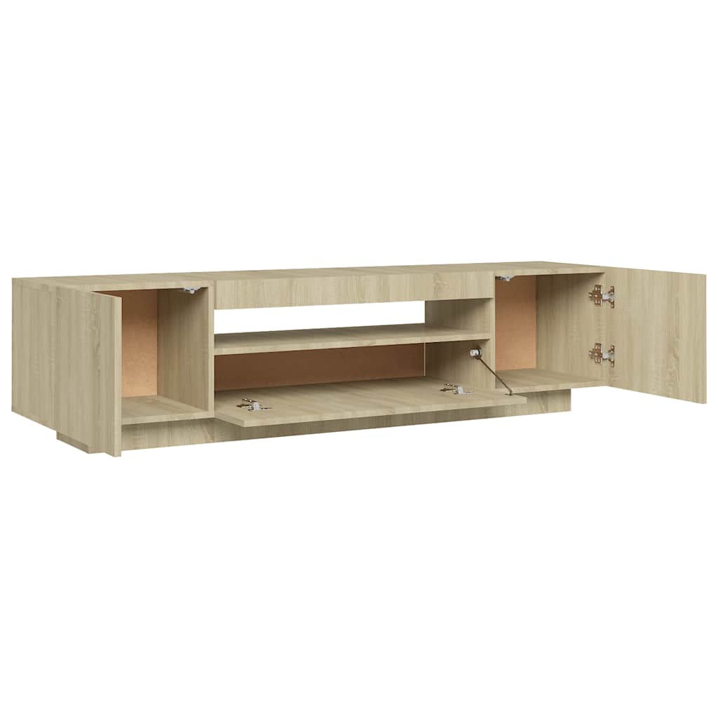 TV ormarić s LED svjetlima boja hrasta sonome 160 x 35 x 40 cm