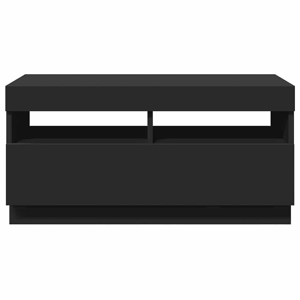 TV ormarić s LED svjetlima crni 80x35x40 cm