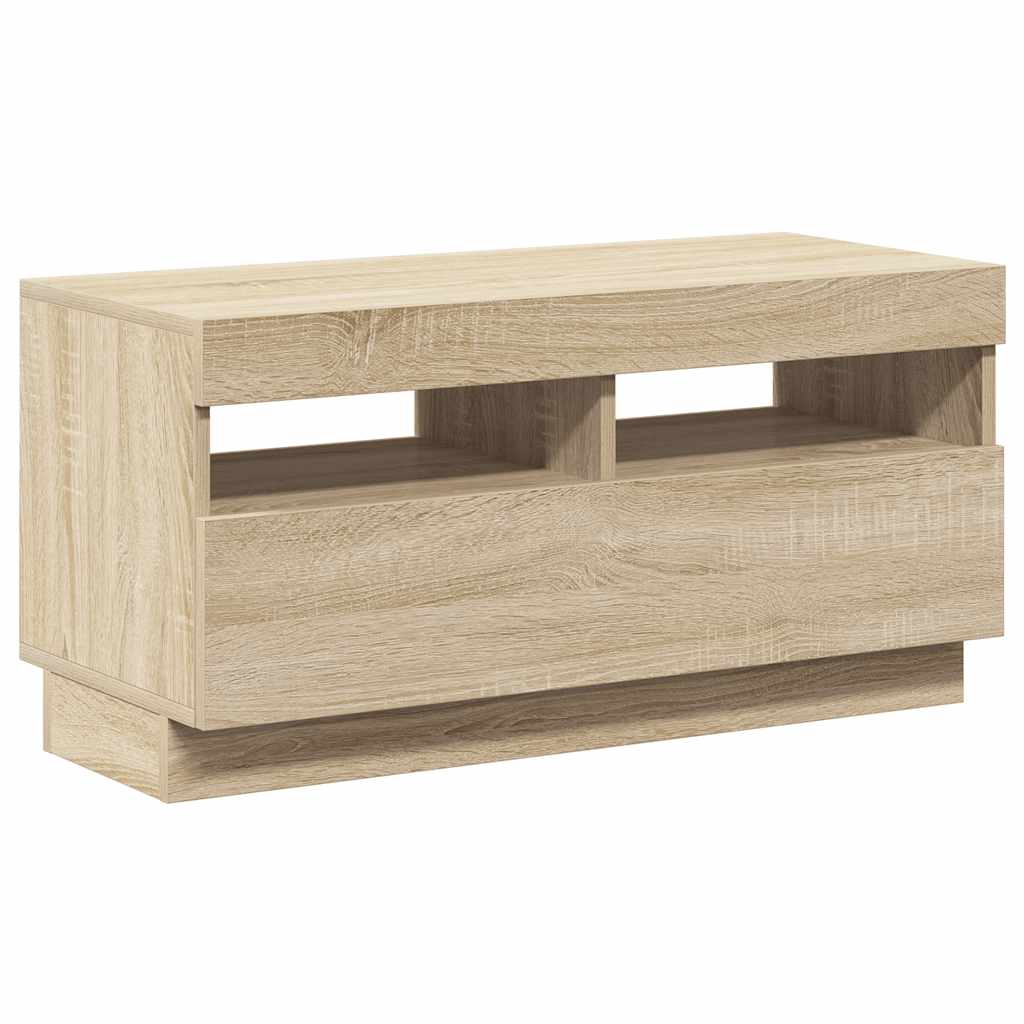 TV ormarić s LED svjetlima boja hrasta sonome 80x35x40 cm