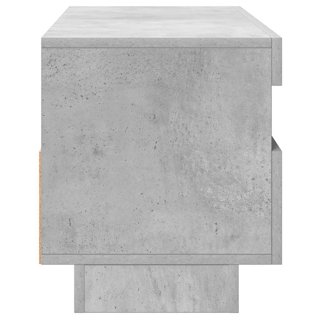 TV ormarić s LED svjetlima siva boja betona 100 x 35 x 40 cm