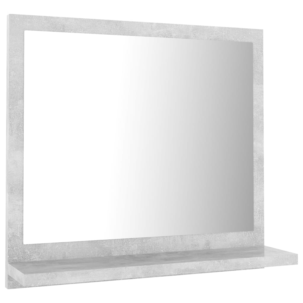 Kupaonsko ogledalo boja betona 40x10,5x37 cm konstruirano drvo