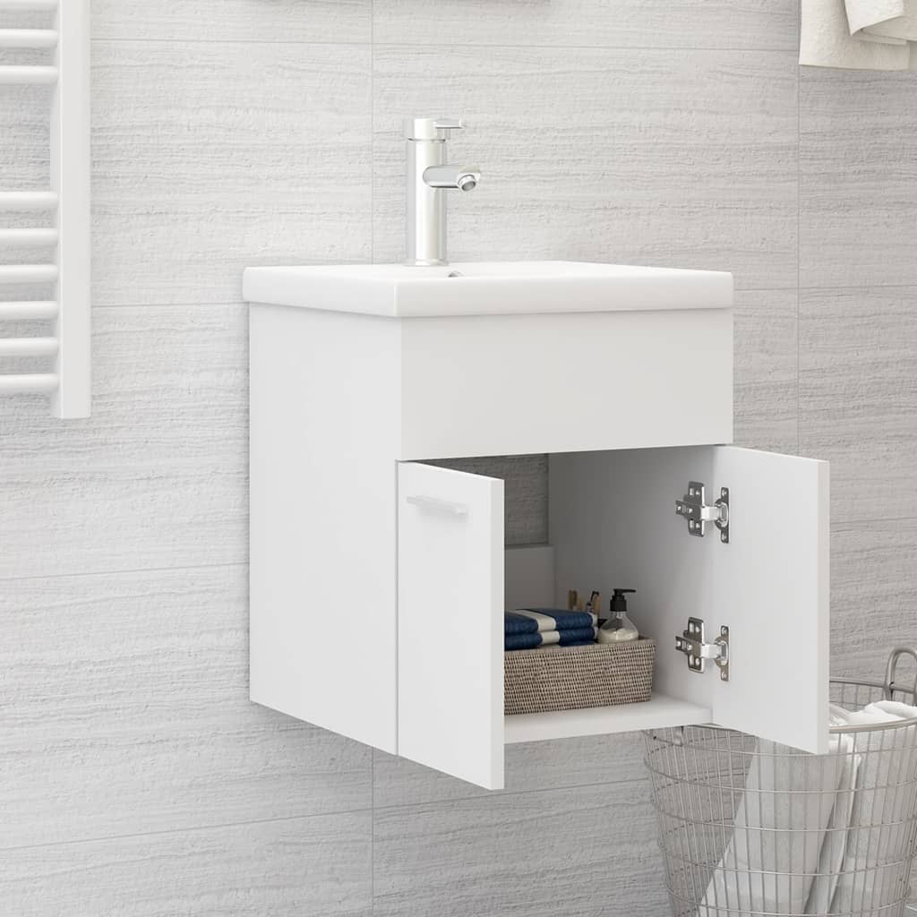 Ormarić za umivaonik bijeli 41 x 38,5 x 46 cm konstruirano drvo