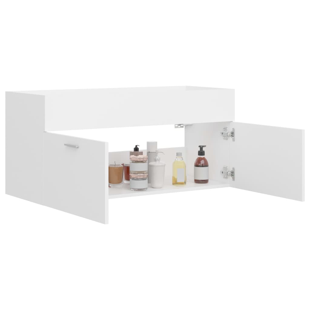 Ormarić za umivaonik bijeli 100x38,5x46 cm konstruirano drvo
