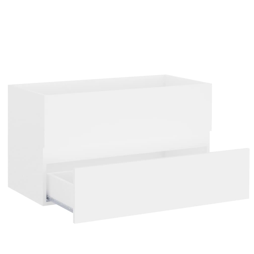 Ormarić za umivaonik bijeli 80 x 38,5 x 45 cm konstruirano drvo